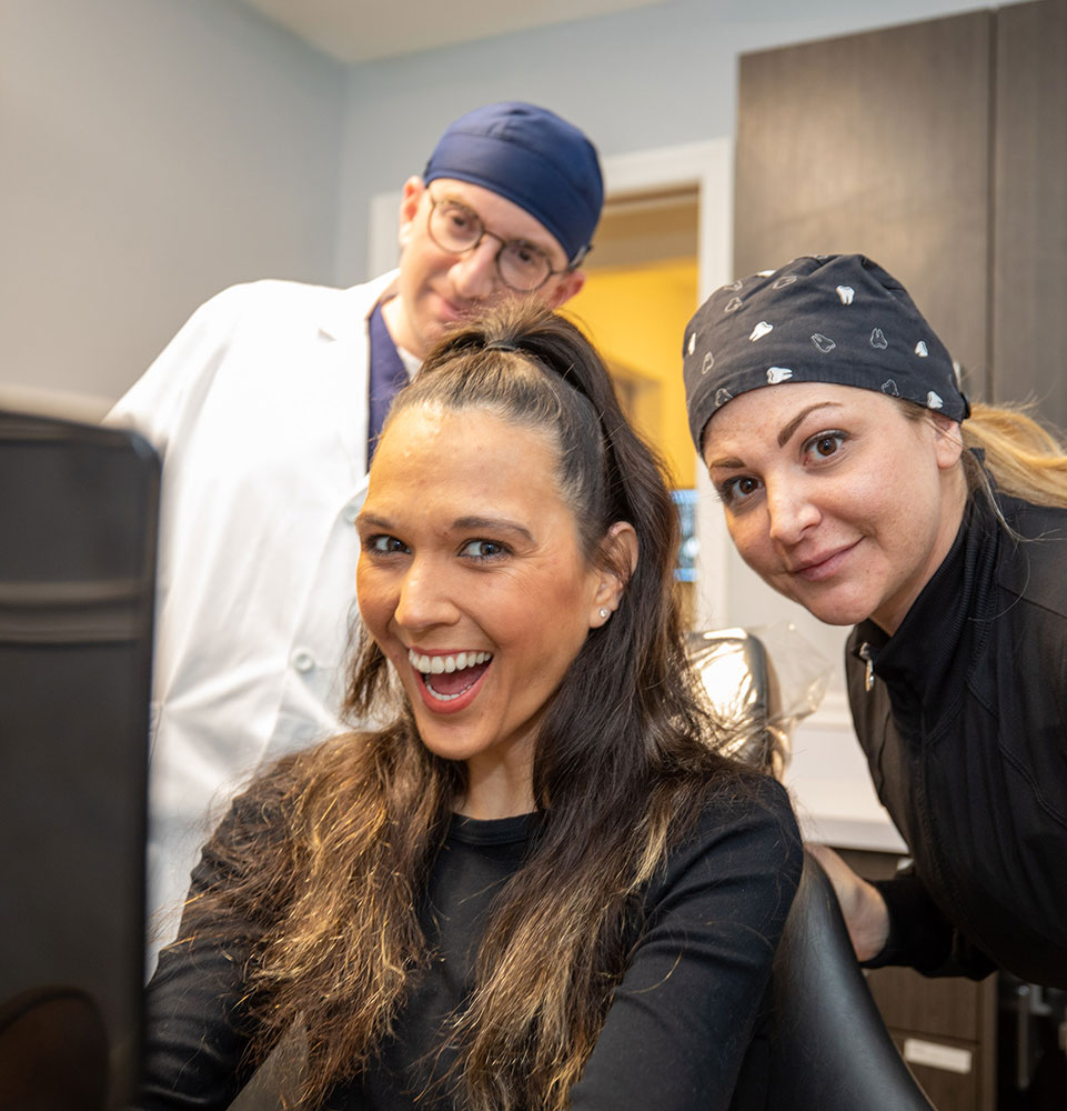 dental patient smiling after procedure
